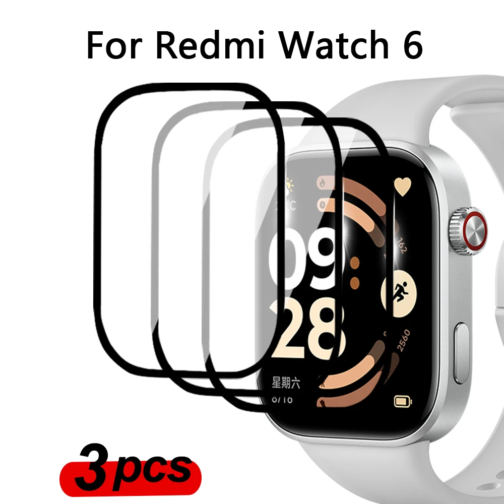 Displayschutzfolie für Xiaomi Redmi Watch 6, gebogene HD-Anti-Kratz-Folie, vollständige Abdeckung, Schutz für Redmi Watch6 Filmzubehör – Detail 8