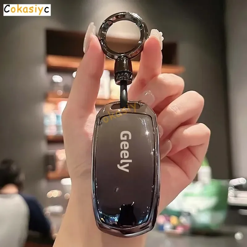 For Geely Emperor Key Case GL YuanYue S1 BaoYue LongScen X6 X3 x1 BaoRui Star TPU Protective Shell Buckle Car Key Bag Durable