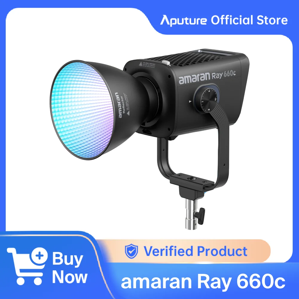 Amaran Ray 660c Полноцветный светильник для фотосъемки с точечным источником от 2300K до 10000K G/M Регулировка Amaran APP управление видеосвет