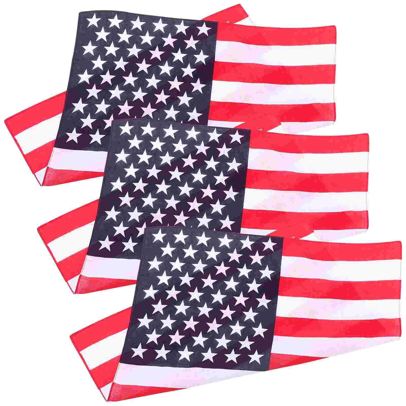 3 Pcs Headscarf American Flag Headbands Bandana British for Drcor Use Headwear Creative Headdress Country Headgear