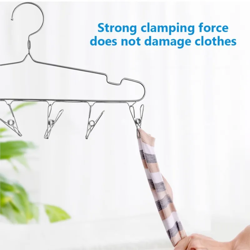10/20/40/100 Pegs Clothespin 5/6cm Clips Washing Hang Pins Wire Clamp Home Storage Tool Stainless Steel Clips Clothes Organizer