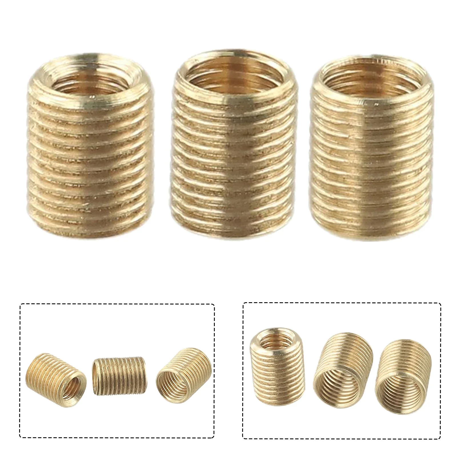 Aluminum Alloy 3Pc Gear Shift Knob Thread Adapter Nut Insert Kit For M10x1 25 M10x1 5 M8x1 25 Threaded Gear Shift Levers