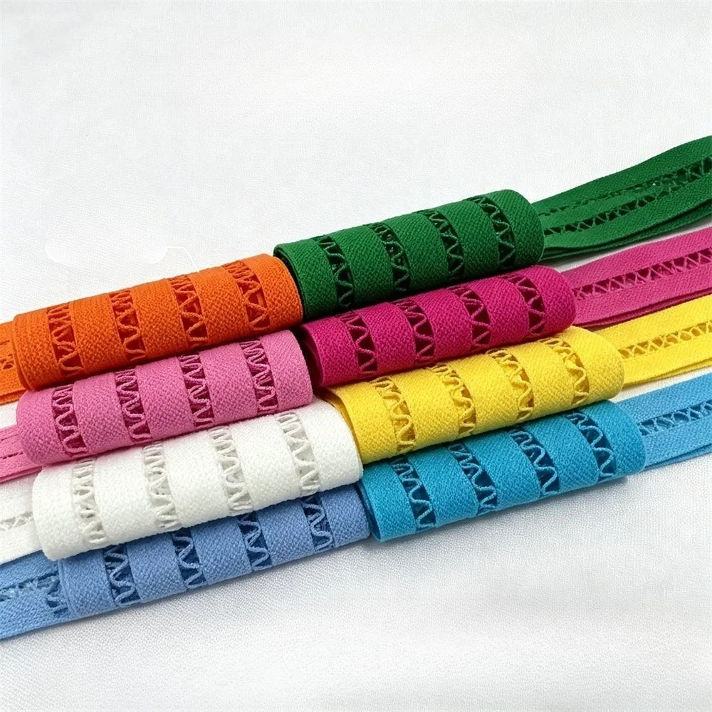 6.5Cm Color Hollow Mesh Elastic Band Thin Waist Ribbon Skirt Pants Lace DIY Clothing Accessories Side Strips