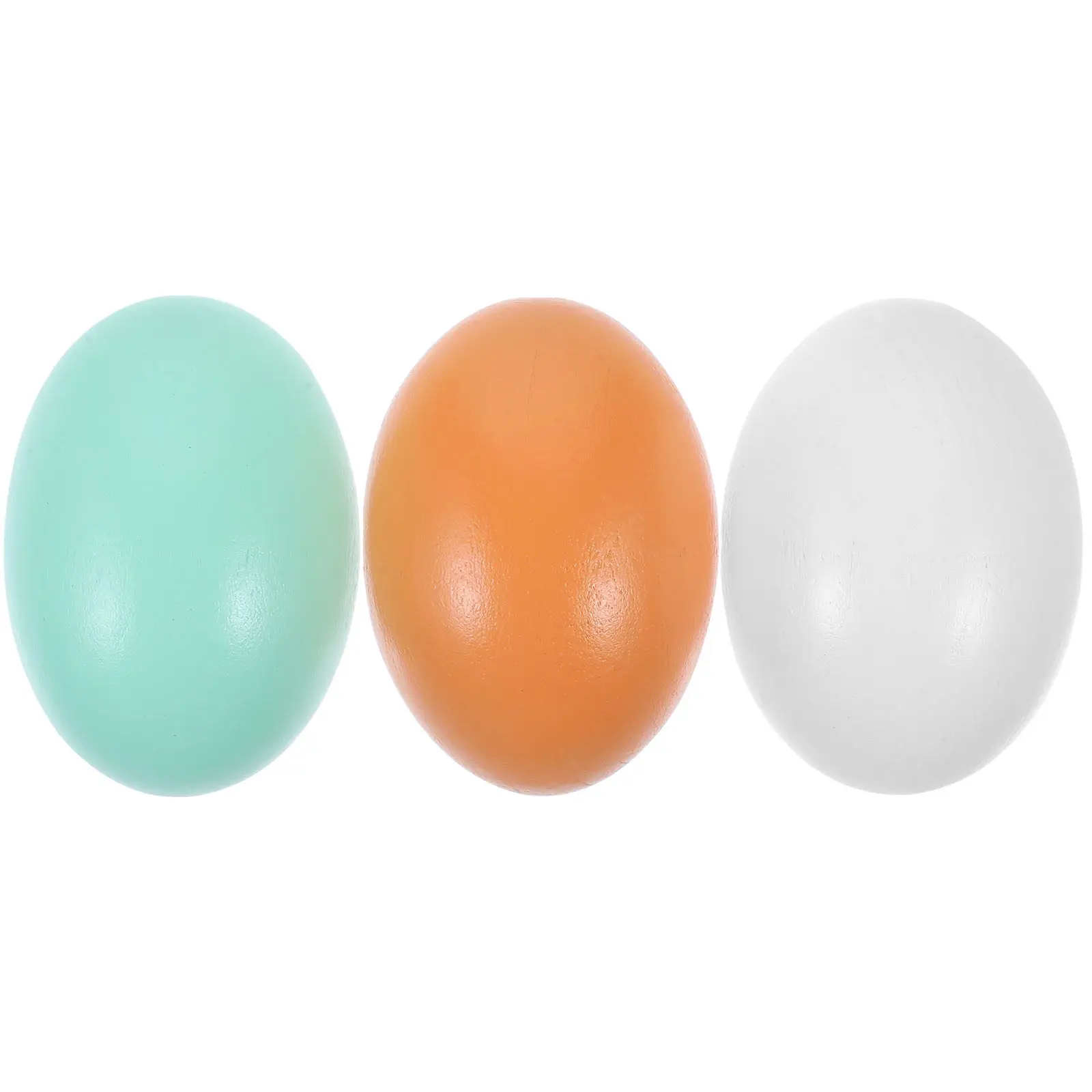 

3Pcs Wooden Eggs Smooth Surface for Painting DIY Easter Decor Party Crafts Unfinished Wood Egg Decorations Creative Coloring Art