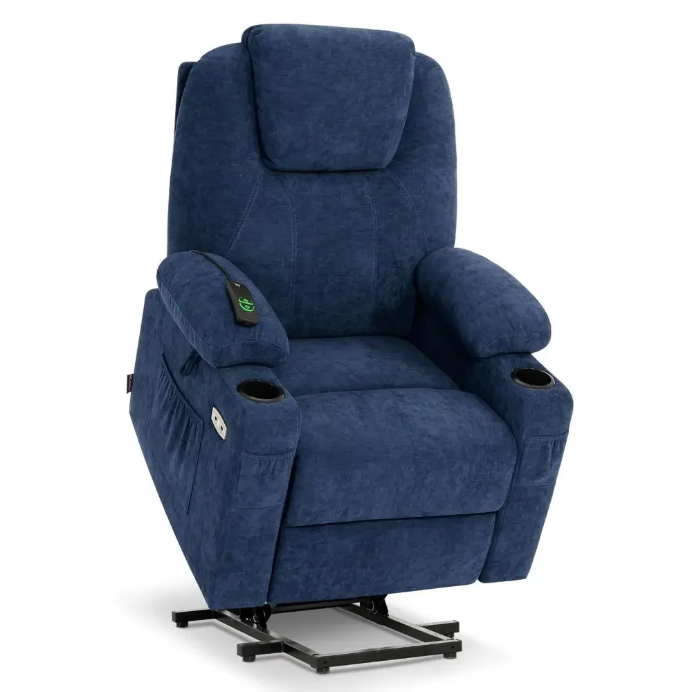 Small Power Lift Recliner Chair for Elderly, Petite Power Lift Chair with Heat and Massage for Seniors, Cup Holders, USB amp Ty
