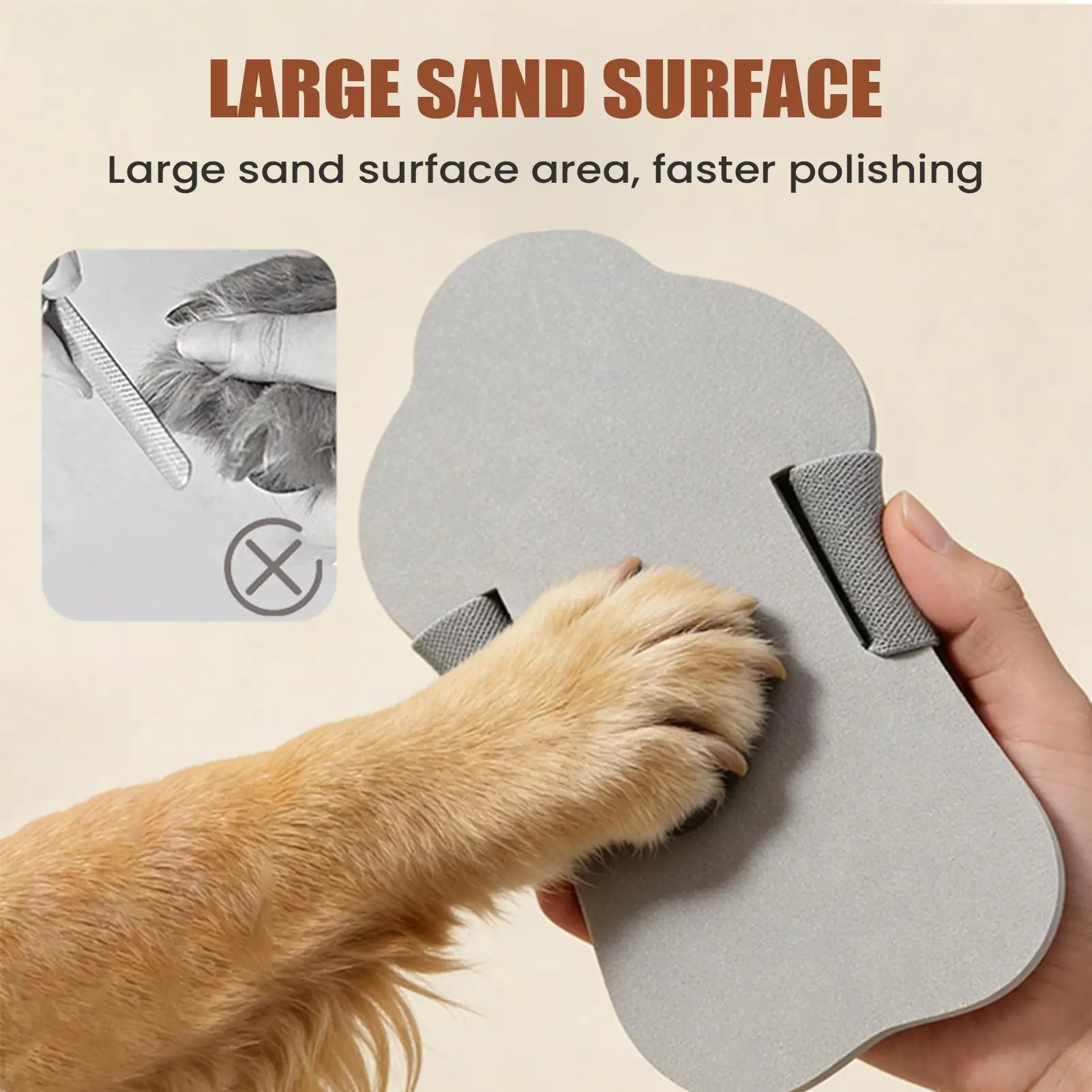 Nail File For Dogs With Strap Stress-Free EVA Grooming Dog Nail Sander Scratch Board For Kitten Puppy Medium Large Pet Cat
