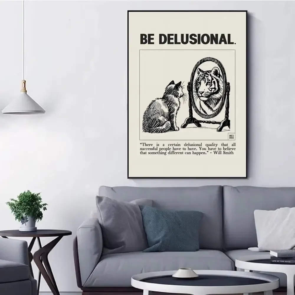 الحد الأدنى تحفيزية يقتبس ملهمة الانضباط ملصق فني ذاتية اللصق الفن ورق مقاوم للماء ملصق مقهى بار #5