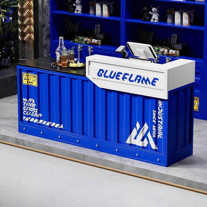 

Trendy Aesthetic Reception Desk Counter Modern Office Hair Salon Reception Desk Counter Storage Luxury Commercial Furniture