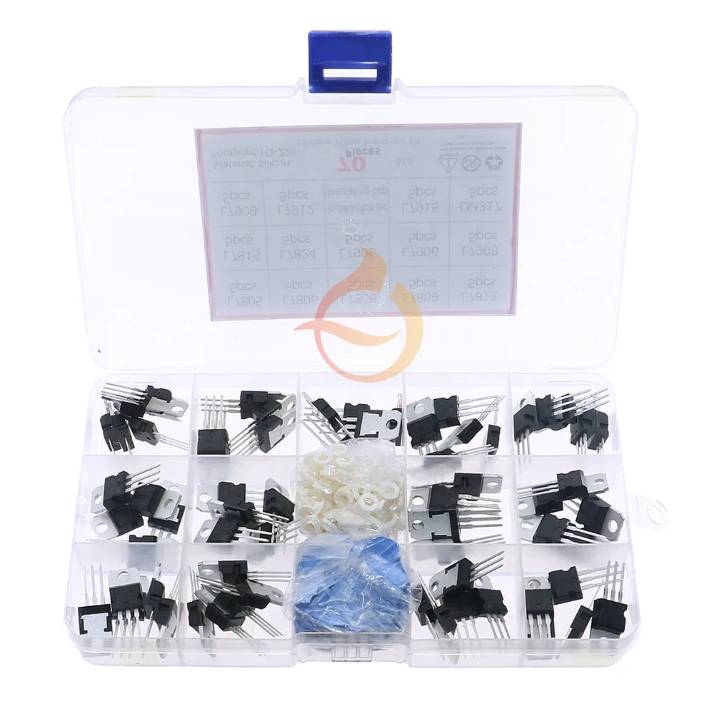 70Pcs 14Values L7805-LM317 Voltage Regulator Transistor Assorted Kit