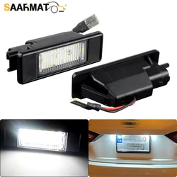 2xWhite Led Number License Plate Lights Lamp for Nissan uke (F15) ab Note Pathfinder Primera (P12, WP12) NV 200 Evalia Qashqai