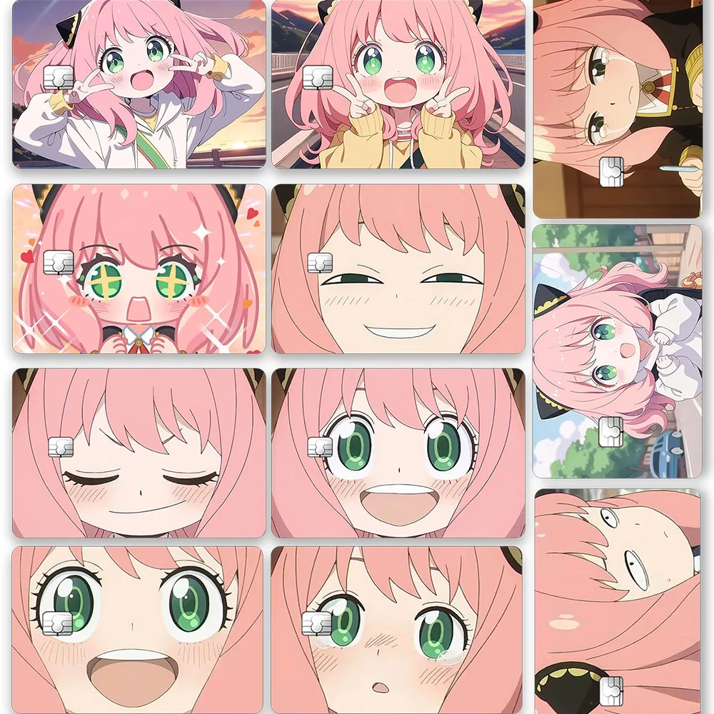 

Наклейка на карту SPY×FAMILY, аниме, мультфильм, Аня Форгер, фигурка, коллекционные аксессуары, нашивка, банковская карта, метро, кампус, студенческие принадлежности, подарок