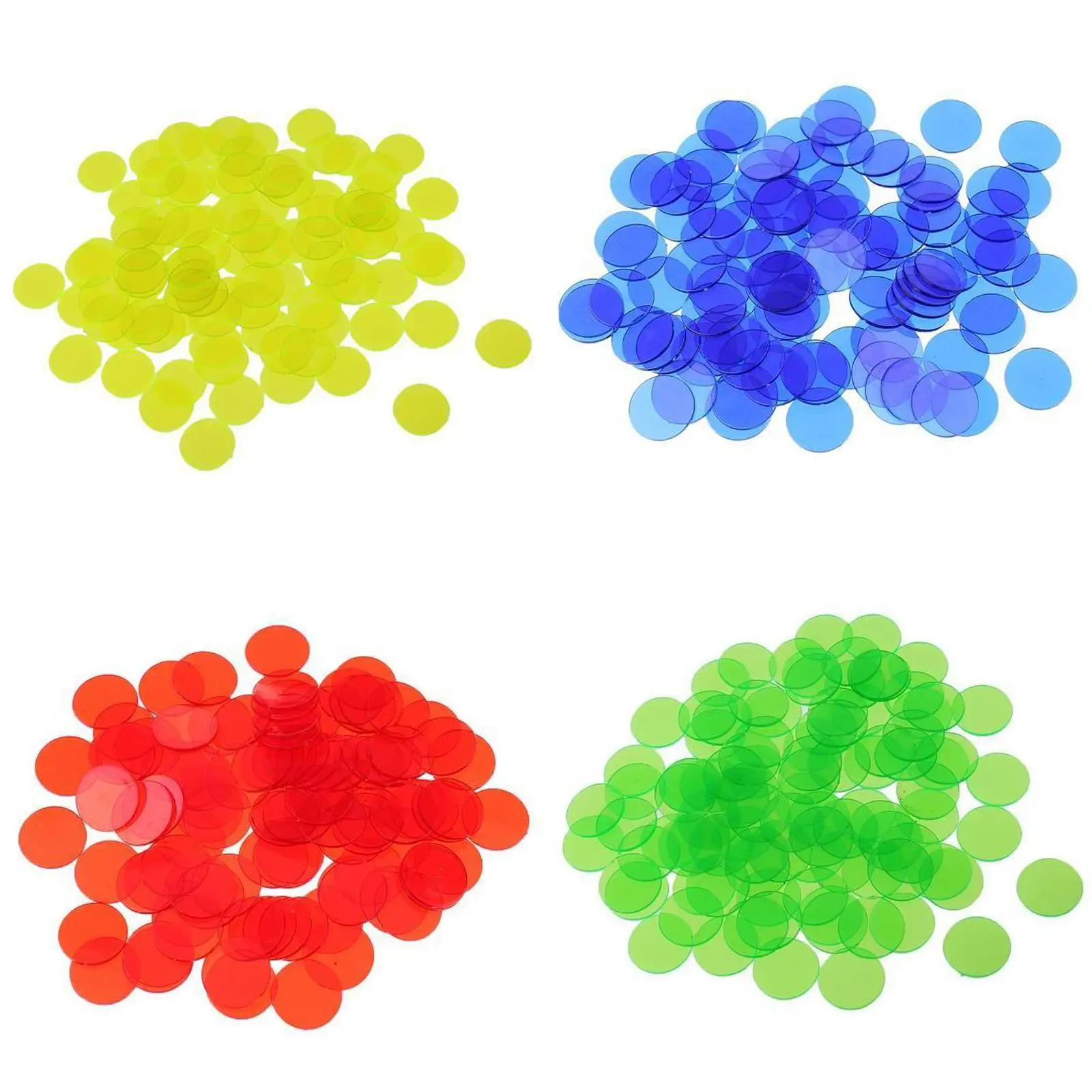 

Plastic Bingo Game Chips Set 400pcs Color Counters for Educational and Color Line Board Game