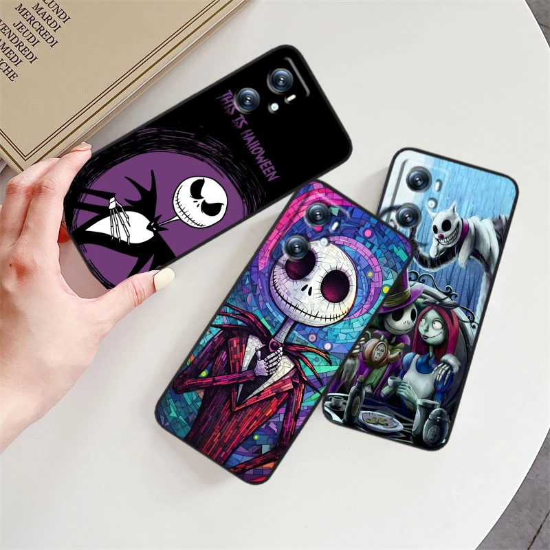 The Nightmare Before Christmas For OPPO Find X6 X5 X3 A54S A5 A94 A16 A53S A57 A74 A72 A98 A78 A96 A9 5G Black Soft Phone Case