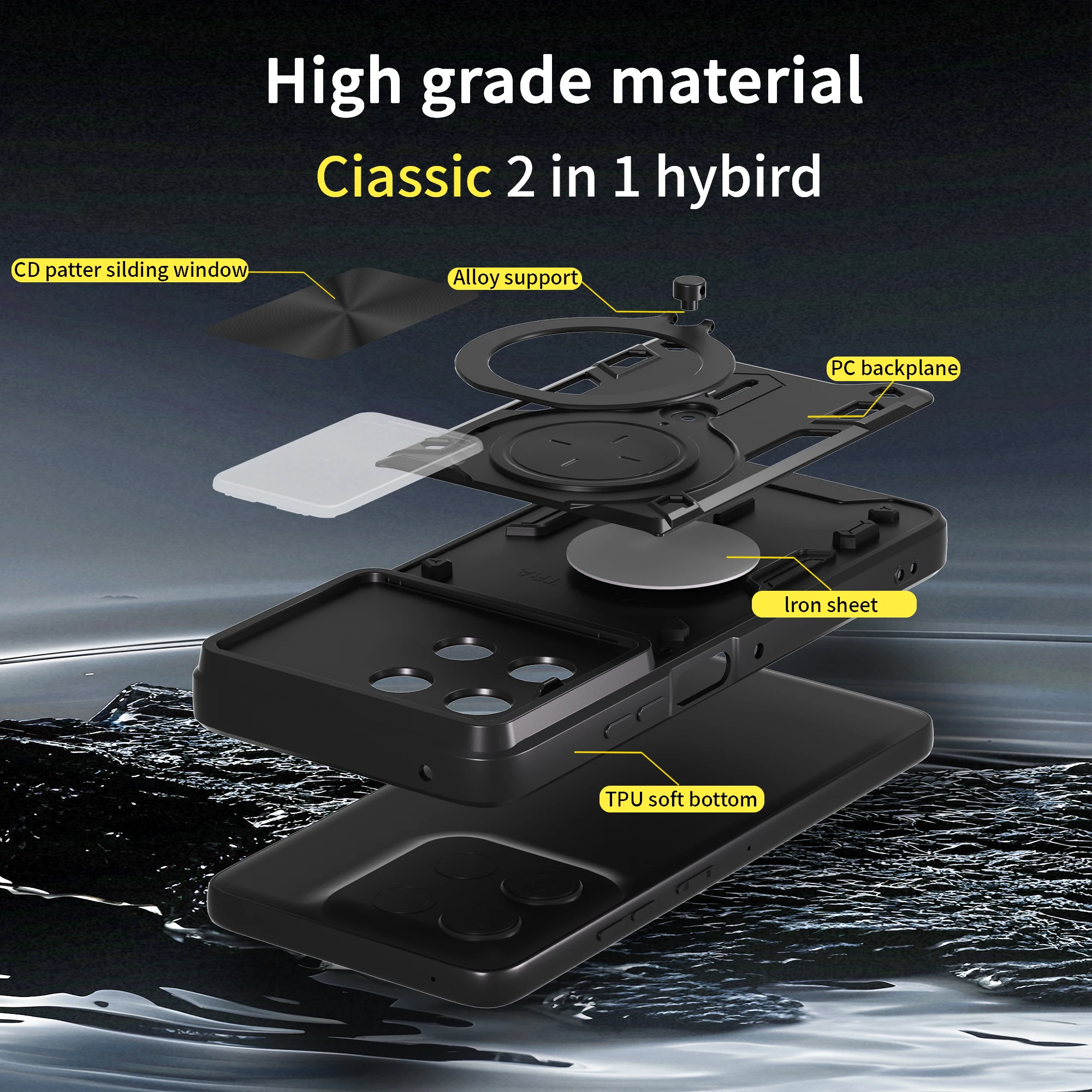 Slide Kamera Fall für Motorola G86 G56 Fall Rüstung Magnetische Ring Ständer Schutz Telefon Abdeckung für Motorola Moto G86 G56 Capa