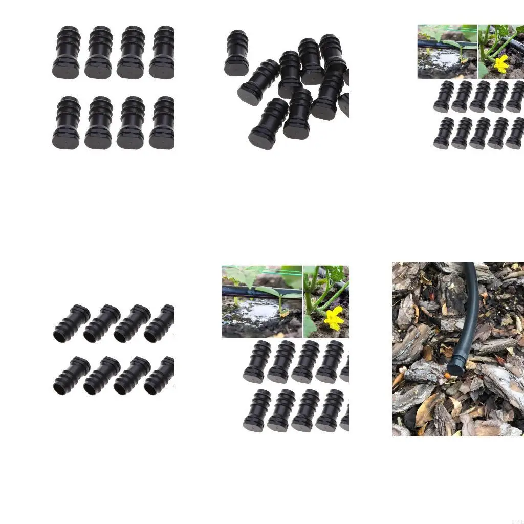 37ME 10Pieces Drip Irrigation End Plug Tube 16mm Drip Tubing Closure Goof Hole Plugs Irrigation Stopper for Home Garden Lawn