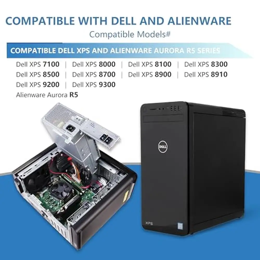 460W Power Supply Dell XPS 8930 8920 8910 8900 8700 8300 Alienware Aurora R5 Series Compatible with HU460AM-01 HU460AD-01 WC1T4