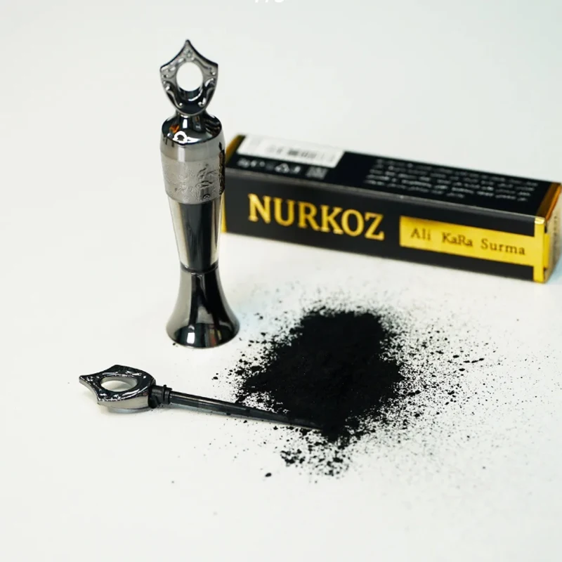 NURKOZ Ali KaRa Surma Kohl Powder Natural Black Color lasting Kajal Kohl Eyeliner Powder Stick Traditional Eye Makeup Tool