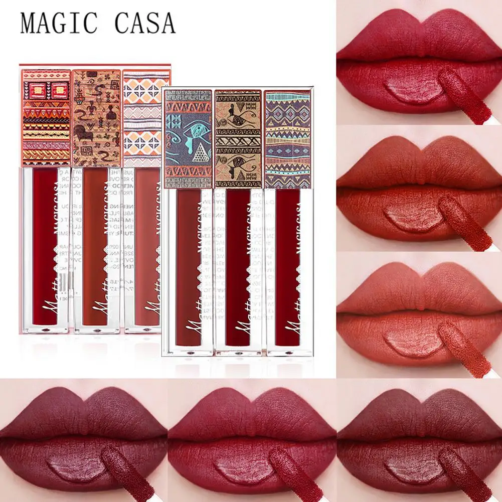 MAGIC House-pintalabios líquido mate, maquillaje de larga duración, resistente al agua, brillo de labios, cosméticos, esmalte de labios, tinte de labios ligero, J0T7