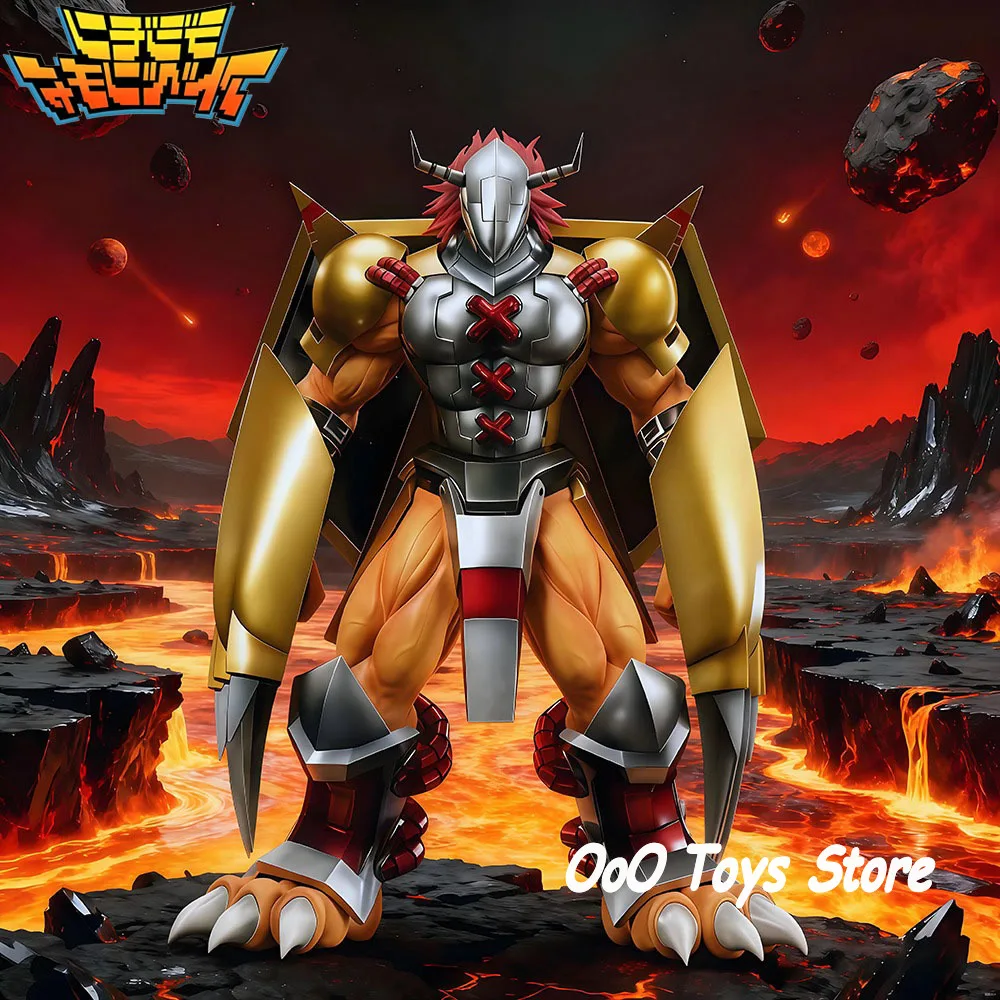 

Аниме Digimon Adventure Фигурка Новая версия War Greymon Фигурки Коллекция из ПВХ Модель игрушки для детей Подарки 21 см