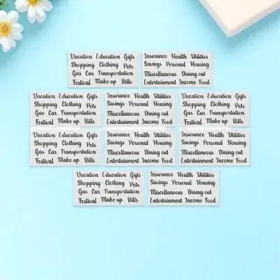 

5Sets Budget Sticker Compact Label Stickers Classifying Cash Envelope Labels Self-Adhesive Household Home Budget Accessory