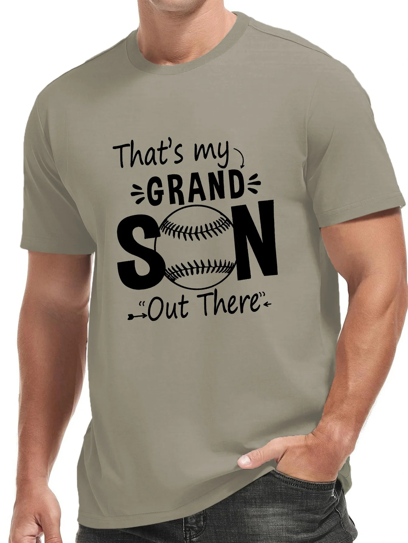 

100% cotton men's casual loose breathable fashionable baseball letter printed short sleeved round neck top