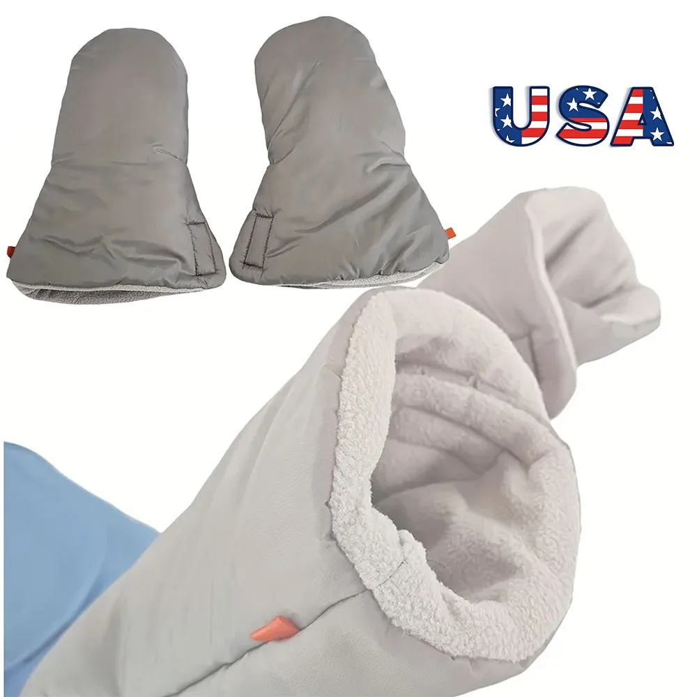 Winter Golf Cart Push Gloves Extra Thick Windproof Waterproof Thermal Hand Wear Cold Weather Protective Gloves for Golf Course