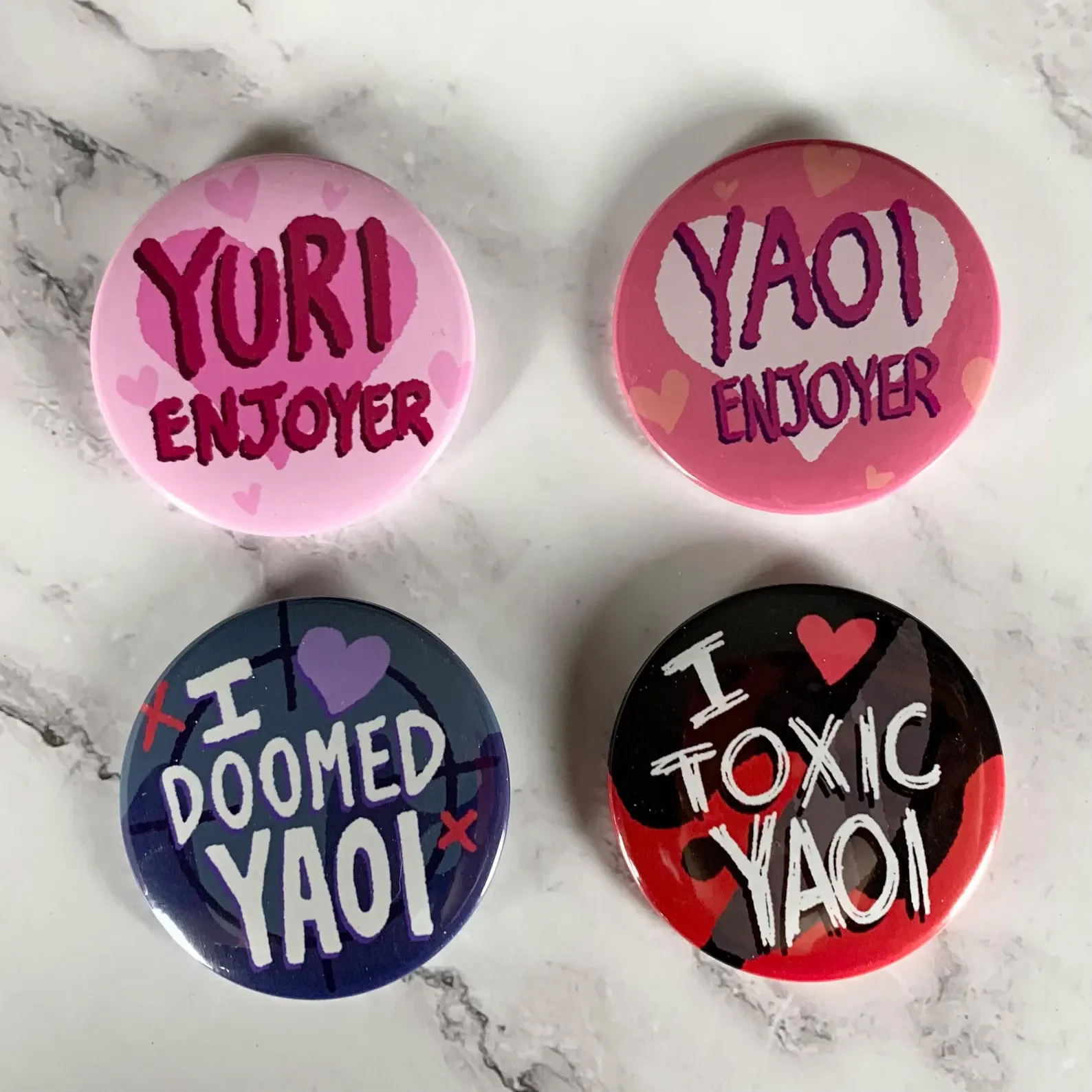 Cute Anime Couple Enamel Pins, Cartoon Character Pair Brooch, Yaoi&Yuri Collection Lapel Pin, Backpack Decor Badge, Fashion Gift