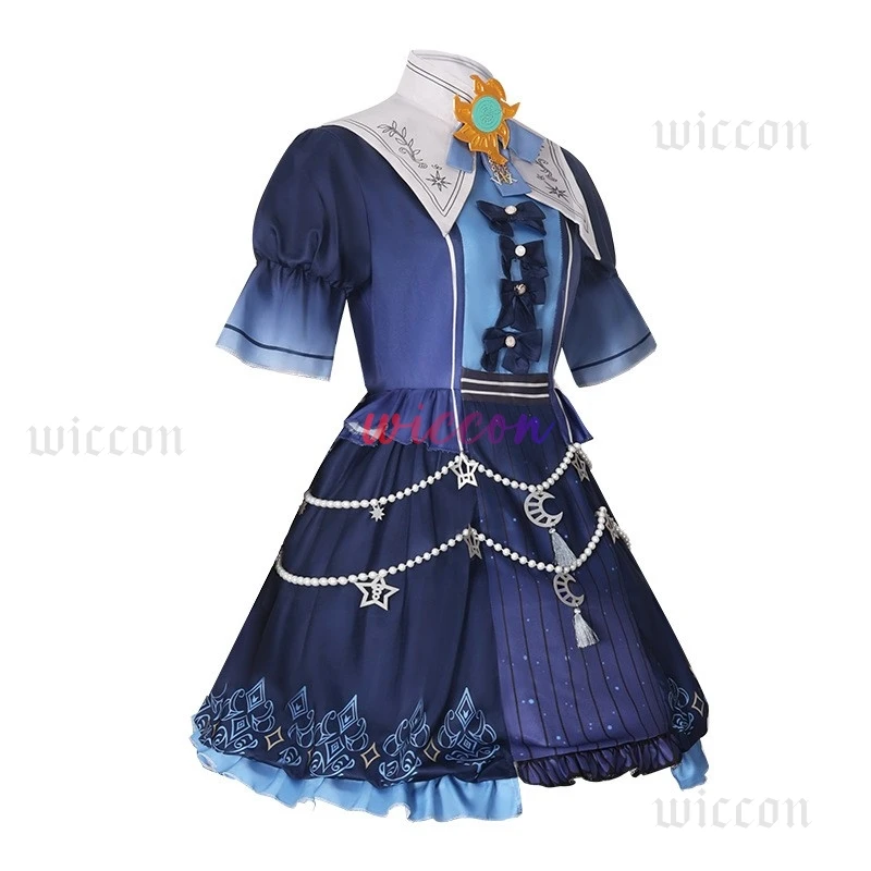 Akiyama Mizuki Cosplay Costume PJSK Purple Dress Halloween Party Outfit For Women