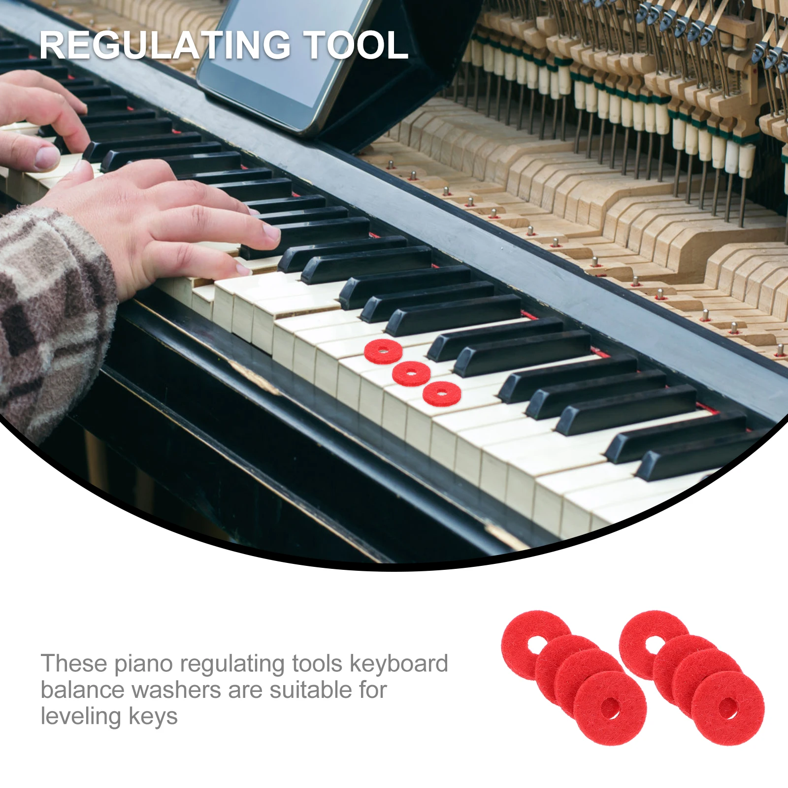 

90 Pcs Piano Repair Tools Keyboard Washers Parts Tuner Wool Accessories