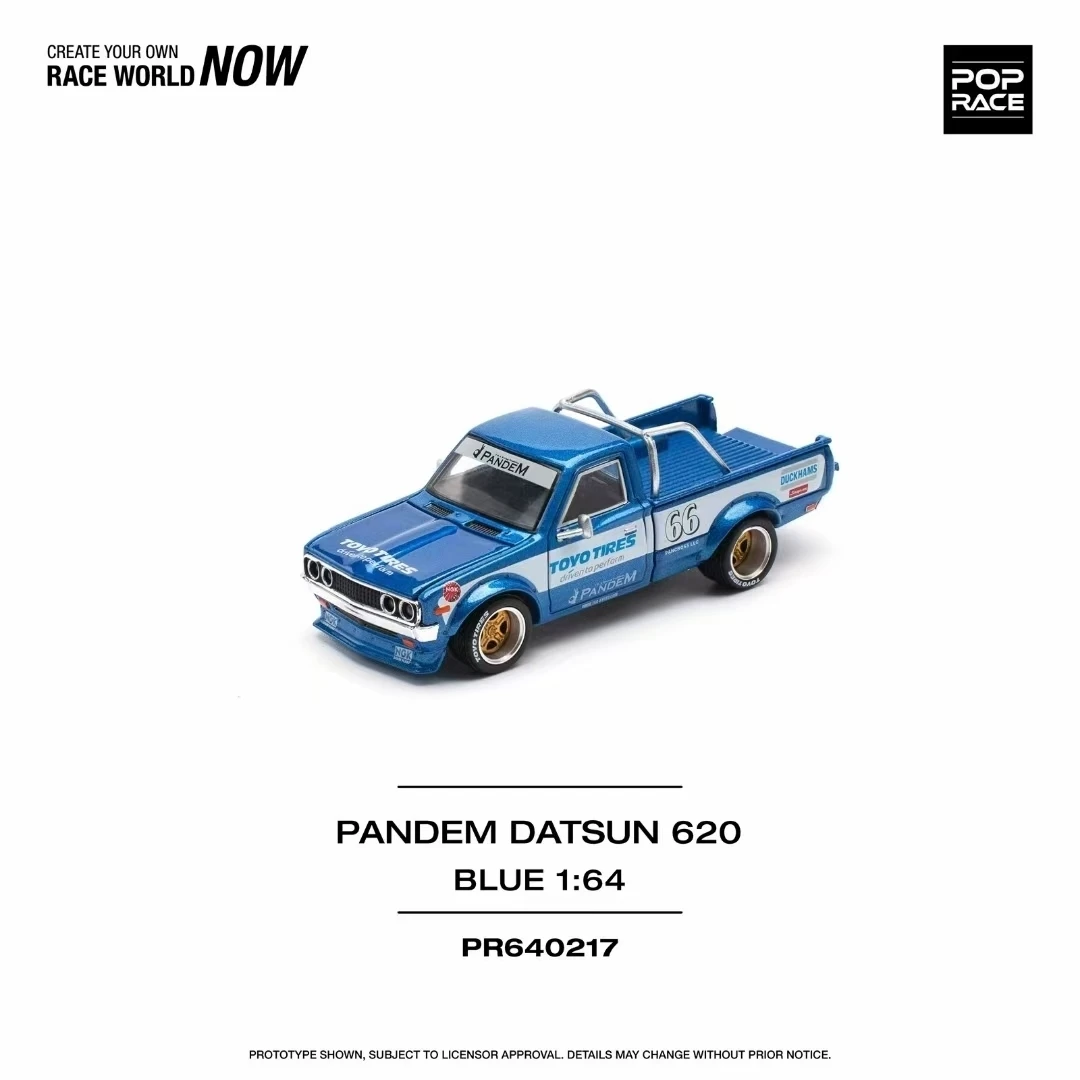 PreSale Pop Race 1:64 Pandem Datsun 620 Pickup Diecast Diorama Car Model Toy