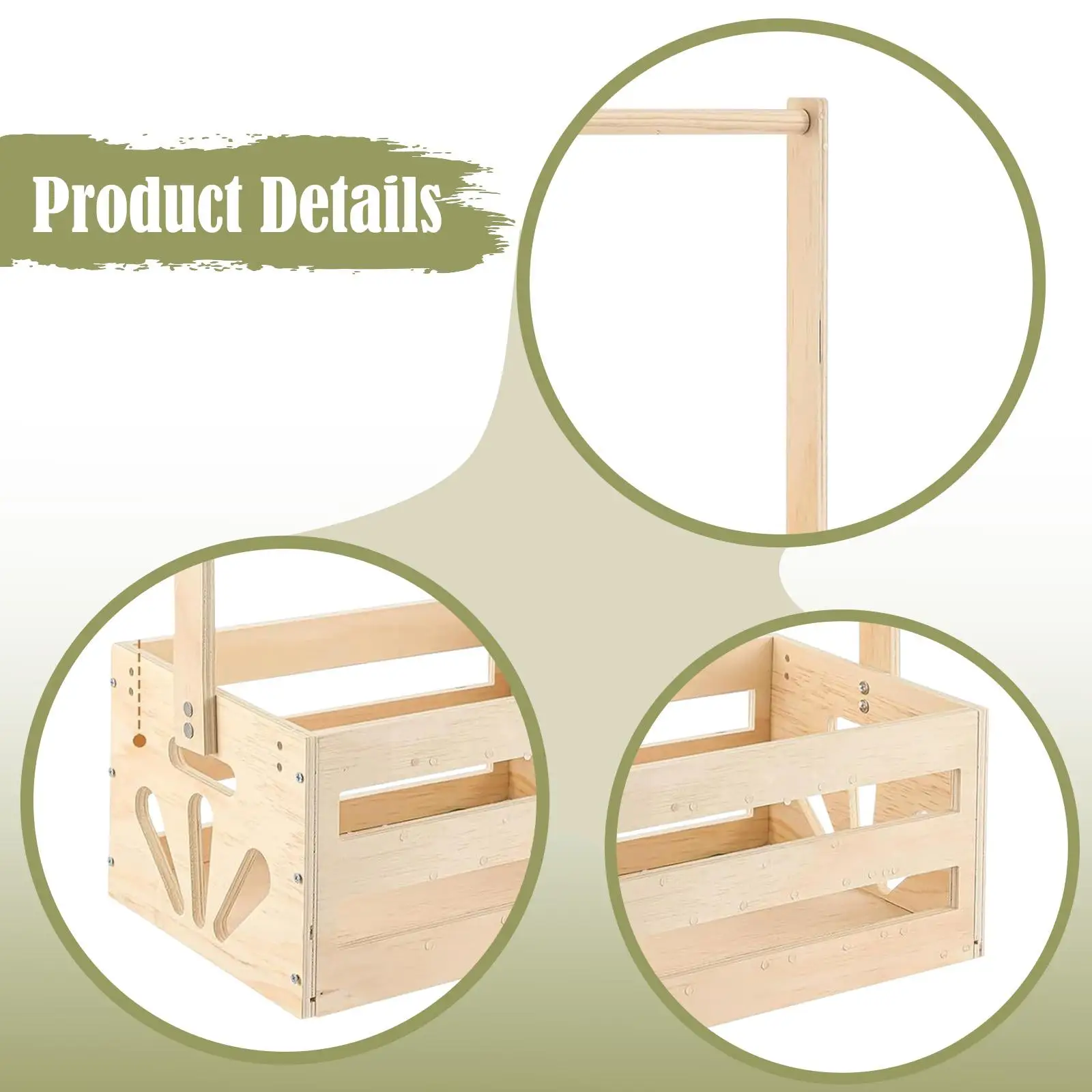 Perchero organizador de madera para accesorios de perros grandes - imagen 3