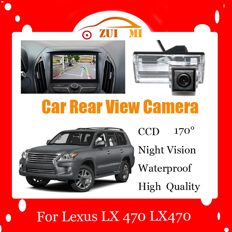 Car Reverse Rear View Camera For Lexus LX 470 LX470 Waterproof CCD Full HD Night Vision Backup Parking Camera Dedicated car
