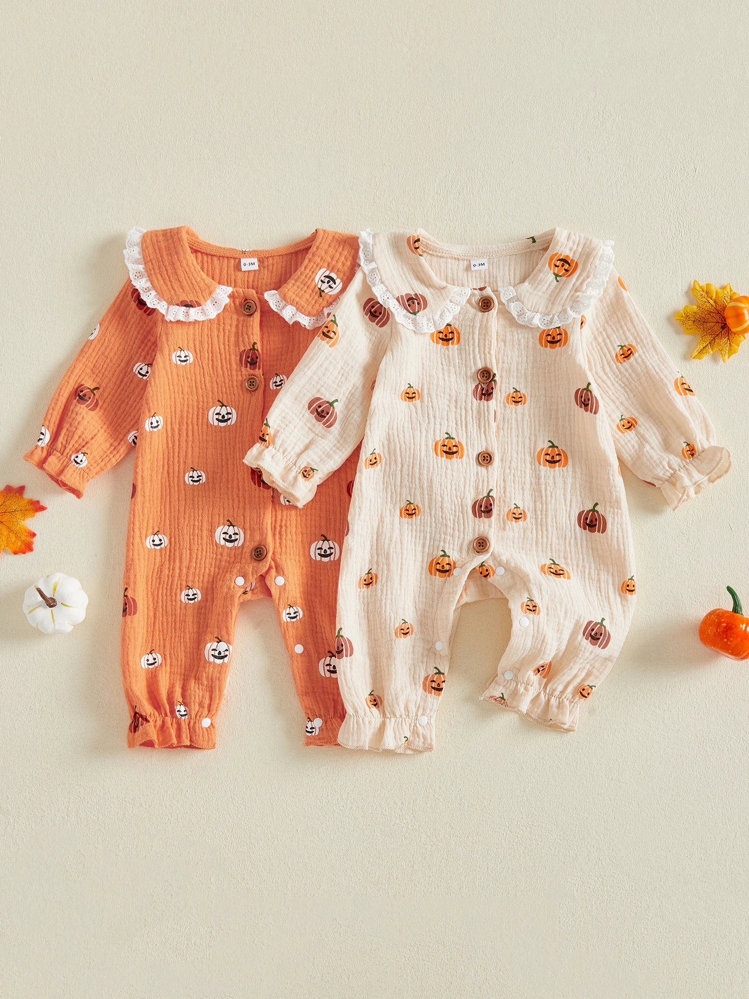 Sleeve Halloween Romper Long Halloween Romper Long Collar Pumpkin Romper-Long Sleeve Doll Latest Baby Girls Halloween