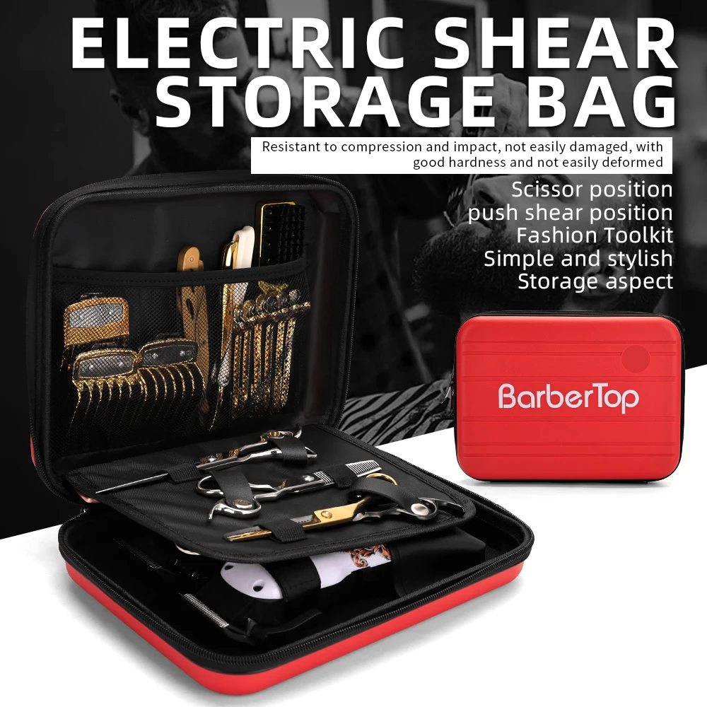 Barber Shop Hair Cutting Scissors Razor Storage Tool Storage Box Large Capacity Portable Storage Box  Hair Cutting Tools Storage