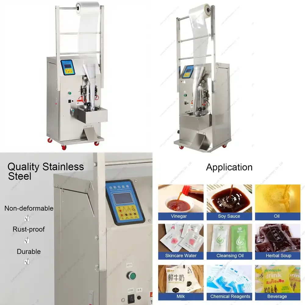 

25L Fully Automatic PLC-Controlled Electric Plastic Packaging Oil Sauce Liquid Filling Sealing Multi-Functions Machine