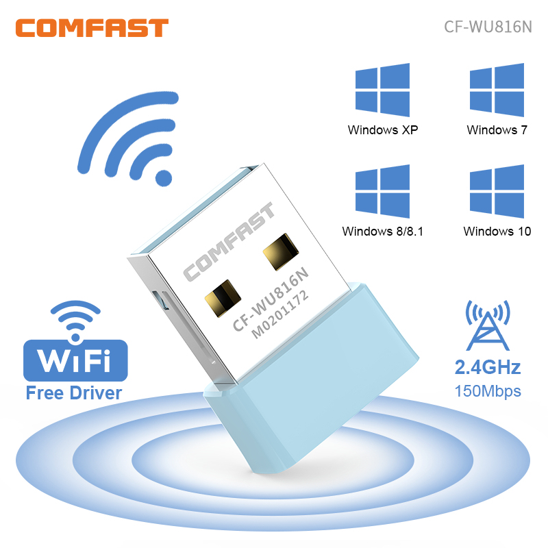 150Mbps RTL8188 Adaptador Network Lan Card USB WiFi Adapter LAN Wi-Fi Receiver Key Dongle Antena Para PC Win 7 8 10 11