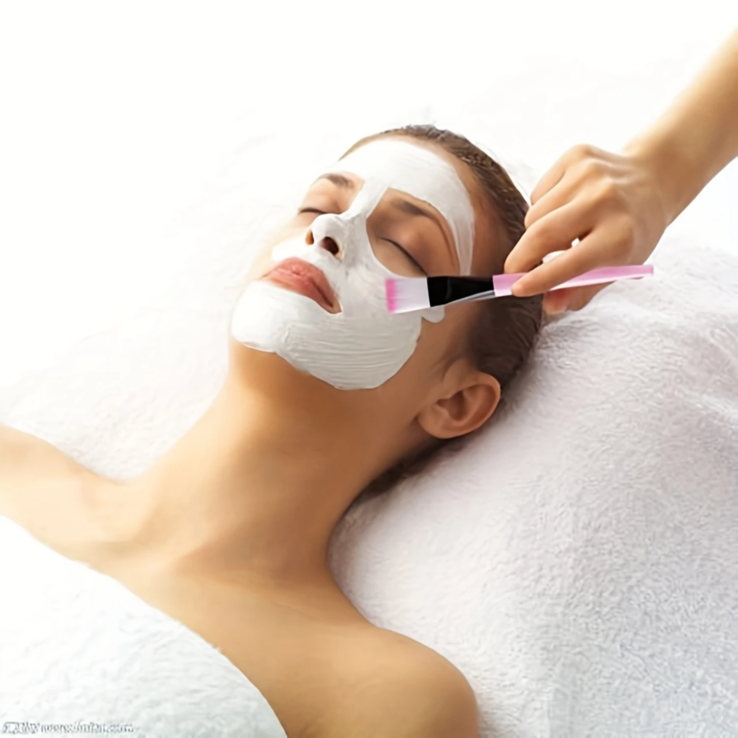 Conjunto de ferramentas de mistura de máscara facial DIY de 9 peças, tigela de tamanho médio, espátula, escova, frasco de spray, sopro de pó, kit de ferramentas de beleza para cuidados faciais