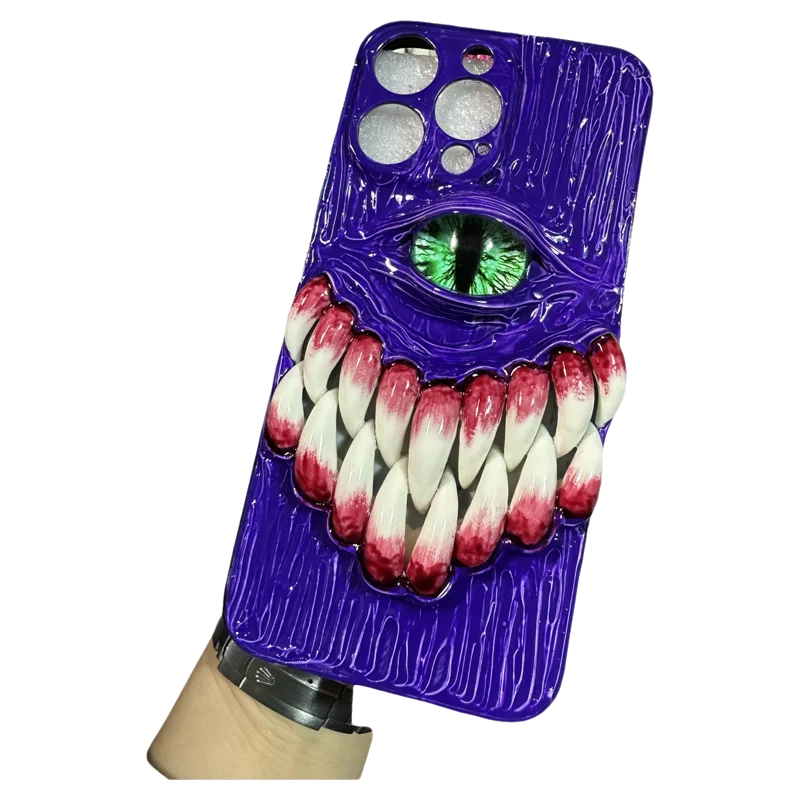 4016 اليدوية ثلاثية الأبعاد Cthulhu القوطية جراب هاتف الرعب الفن فريد الظلام الخيال ملحق هدية آيفون Xiaomi هواوي سامسونج #2