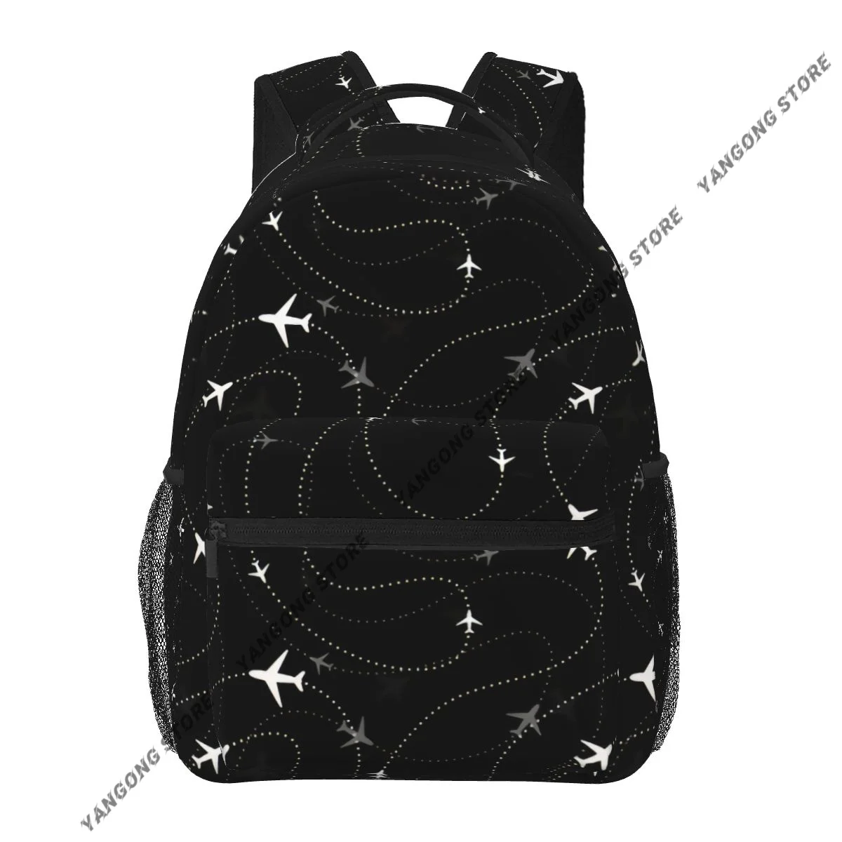 

2024 Unisex Airline Routes With Planes Female Travel Daypack Laptop Backpack Book Schoolbags Feminina School Casual Women Bag