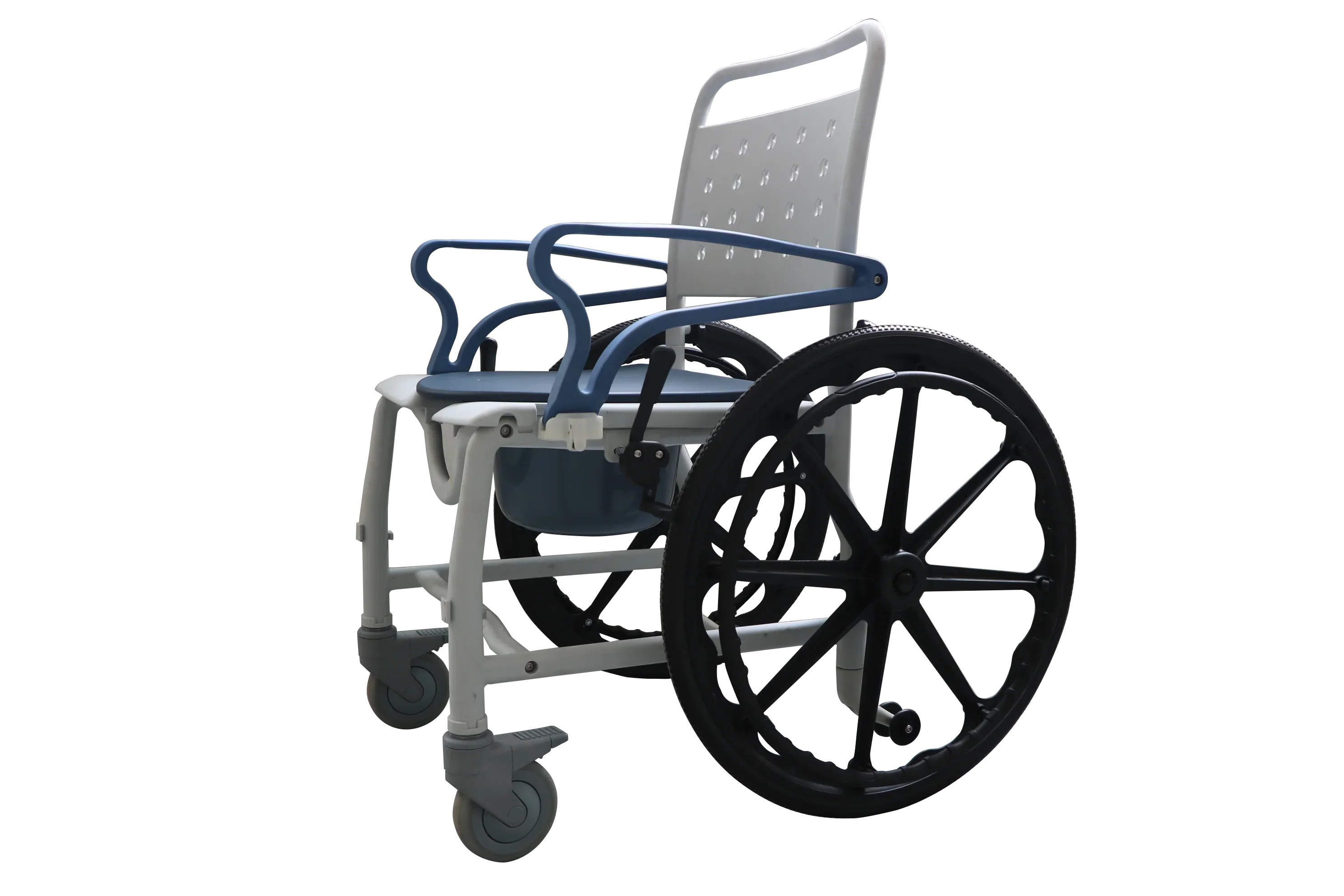 -Patent Plastic 3 in 1 Folding  Portable Commode chair wheel chair  bath chair