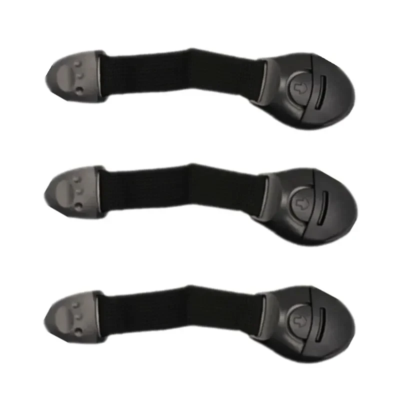 3pcs/set Coffee Black White Baby Safety Lock Child Toddler Cabinet Drawer Refridgerator Lock for Kids Protection Straps Locks