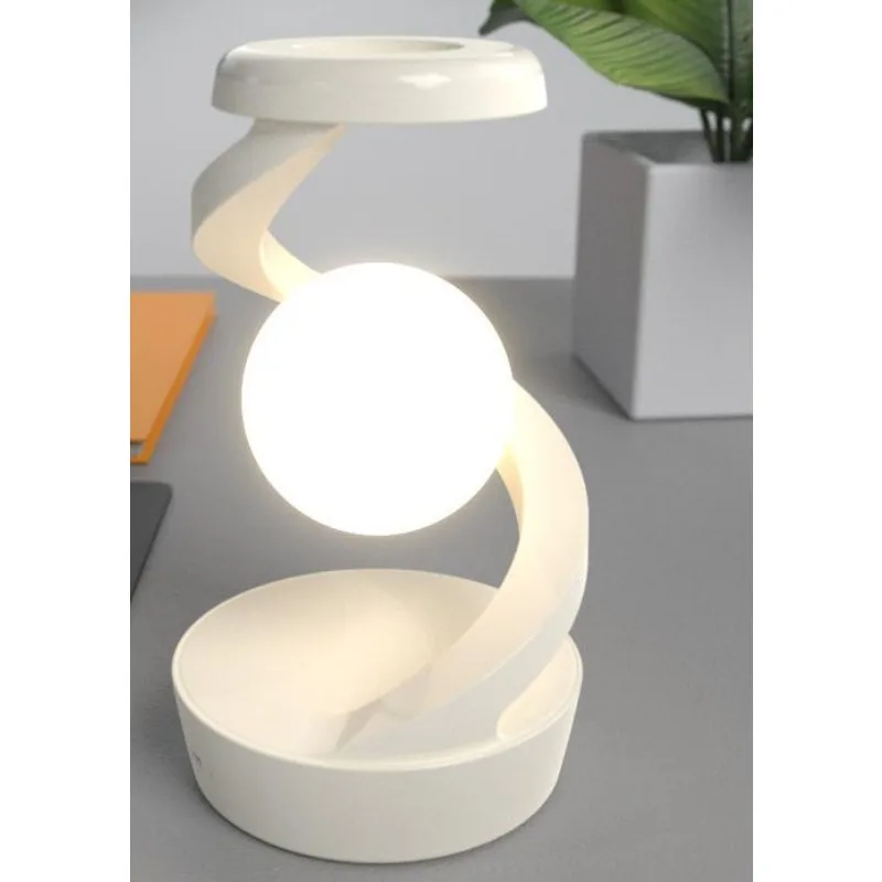 Rotatable LED Light with RGB Breathing Mode Wireless Rechargeable Night Light Moon Table Lamp for Bedroom Living Room Reading