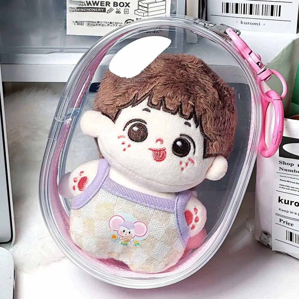 Labubu Cotton Doll Clear PVC Protective Bag Portable Cable Organizer Box Storage Pouch Keychain Bag Dustproof Sunproof Rainproof