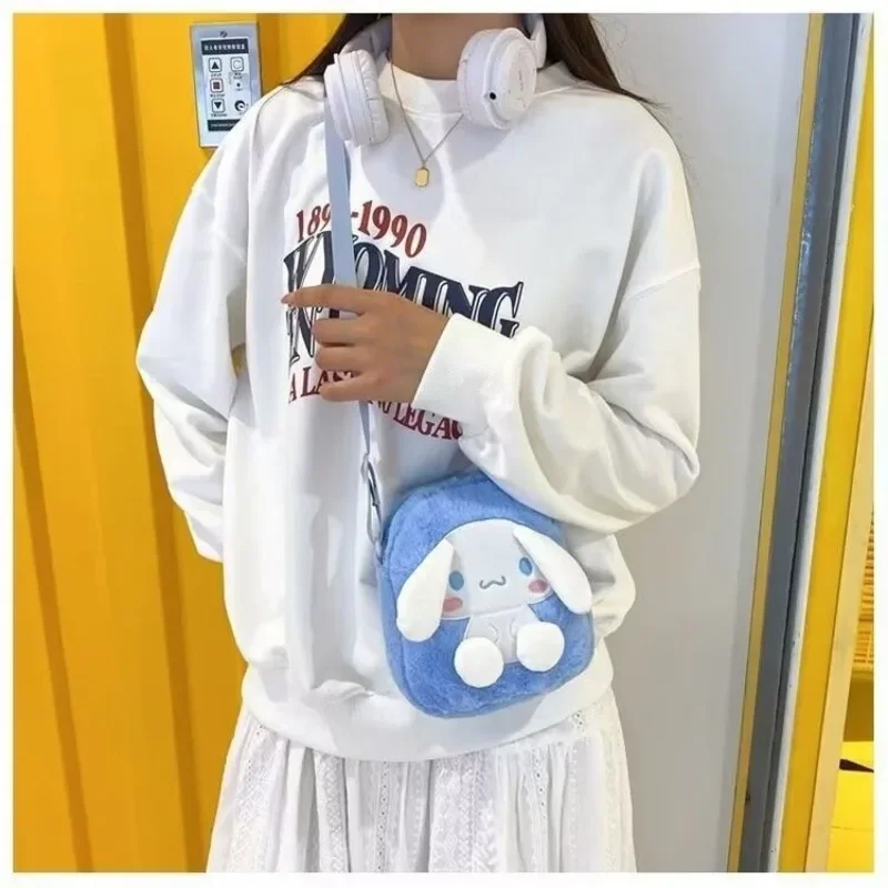 Hello Kitty Anime Kawaii Sanrio Ins Storage Toy Handbag Cute Y2k Cartoon Cinnamoroll Kuromi Shoulder Bag Gifts for Kids