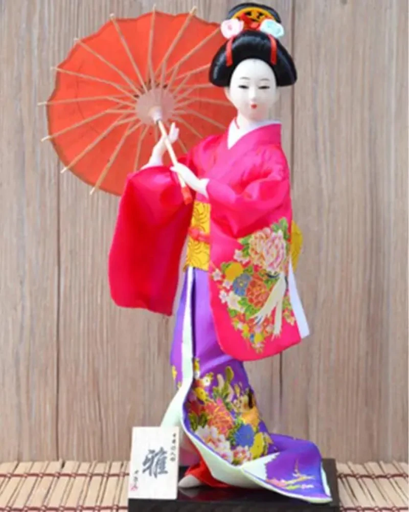 

12 Inch Japanese Cuisine Restaurant Decorated Geisha Japanese Doll Humanoid Kimono Doll Juanren Japanese Decoration Home Gifts