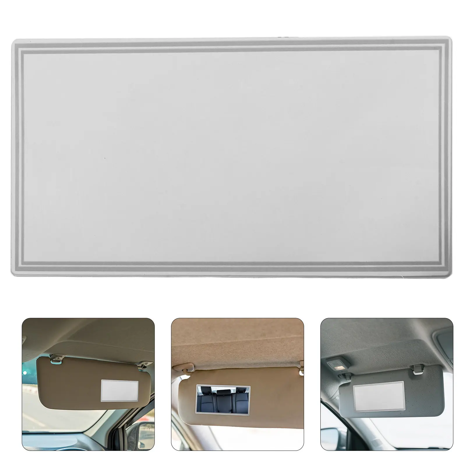 

2 шт. автомобильных зеркальных зеркала из нержавеющей стали с отражающей поверхностью, легко устанавливаемые на козырек автомобиля, компактные дорожные зеркала для макияжа для женщин