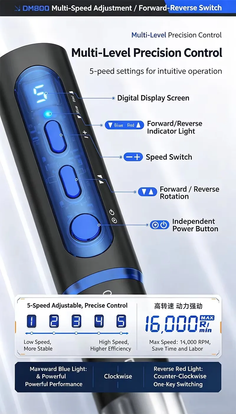 qianli-dm800-マイクロセルフロック研磨ペン-精密研磨ツール-5段階速度-16000rpm-正逆回転スイッチ付き-スマホ修理用