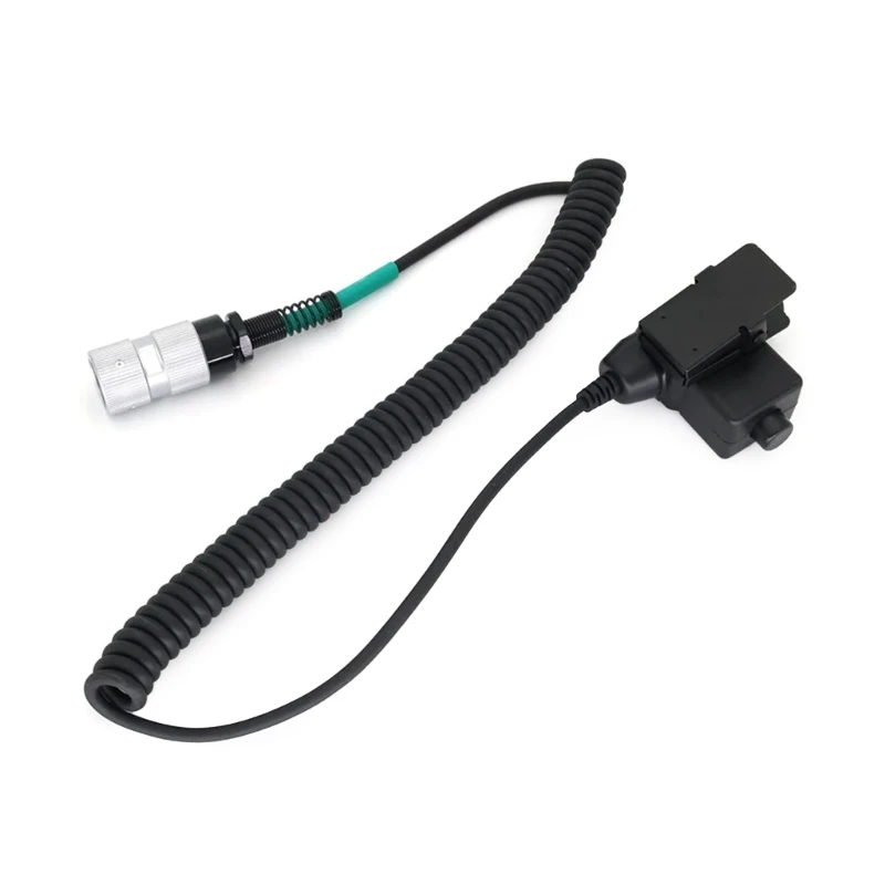 U94 PTT Adapters Headsets Cable 6 Pin Plug PTT WalkieTalkie for PRC152 U94 PTT Headsets System Adapters