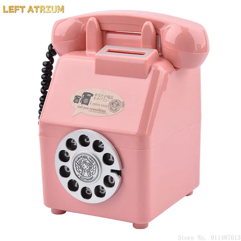 Creative Cute Piggy Bank for Men and Women, Old-fashioned Telephone Shaped Money Tank, Home Decoration Gift Cute Piggy Bank, 1Pc