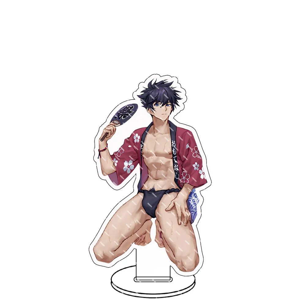 12CM Jujutsu Muscle acrilico Stand Satoru Gojo Sexy acryi Doll accappatoio Ryomen Sukuna Figure Fushiguro Toji Statue Home Decr Toy